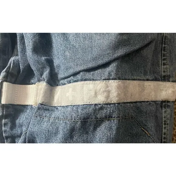 Vintage Le Jean De Marithe Francois Girbaud Shuttle Strap Denim Jeans 36 Baggy